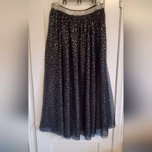 Modcloth Starry Soiree Mesh midi skirt size M